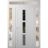Front Exterior Prehung Metal-Plastic Door | Manux 8112 White Silk | 2 Side and Top Sidelite Transom | Office Commercial and Residential Doors Entrance Patio Garage 60" x 94" (W12+36+12" x H80+14") Right hand Inswing White
