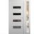 Front Exterior Prehung Metal-Plastic Door | Manux 8113 Matte Black | Side Sidelite Transom | Office Commercial and Residential Doors Entrance Patio Garage 46" x 80" (W32+14" x H80") Left hand Inswing White