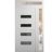 Front Exterior Prehung Metal-Plastic Door | Manux 8113 White Silk | Side and Top Sidelite Transom | Office Commercial and Residential Doors Entrance Patio Garage 48" x 94" (W36+12" x H80+14") Left hand Inswing White