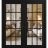 Front Exterior Prehung Metal-Plastic Double Doors Clear Glass / MANUX 8151 White Silk / Office Commercial and Residential Doors Entrance Patio Garage 72" x 80" Left-Hand Inswing Black Matte