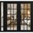 Front Exterior Prehung Metal-Plastic Double Doors Clear Glass / MANUX 8151 White Silk / Office Commercial and Residential Doors Entrance Patio Garage 86" x 80" Left-Hand Inswing Black Matte