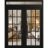 Front Exterior Prehung Metal-Plastic Double Doors Clear Glass / MANUX 8151 Matte Black / Office Commercial and Residential Doors Entrance Patio Garage 72" x 94" Left-Hand Inswing Black Matte