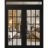 Front Exterior Prehung Metal-Plastic Double Doors Clear Glass / MANUX 8151 Matte Black / Office Commercial and Residential Doors Entrance Patio Garage 72" x 94" Right-Hand Inswing Black Matte