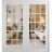 Front Exterior Prehung Metal-Plastic Double Doors Clear Glass / MANUX 8151 White Silk / Office Commercial and Residential Doors Entrance Patio Garage 72" x 80" Left-Hand Inswing White
