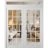 Front Exterior Prehung Metal-Plastic Double Doors Clear Glass / MANUX 8151 Matte Black / Office Commercial and Residential Doors Entrance Patio Garage 72" x 94" Right-Hand Inswing White