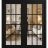 Front Exterior Prehung Metal-Plastic Double Doors Clear Glass / MANUX 8355 White Silk / Office Commercial and Residential Doors Entrance Patio Garage 72" x 80" Left-Hand Inswing Black Matte