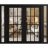 Front Exterior Prehung Metal-Plastic Double Doors Clear Glass / MANUX 8355 Matte Black / Office Commercial and Residential Doors Entrance Patio Garage 96" x 80" Left-Hand Inswing Black Matte