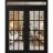 Front Exterior Prehung Metal-Plastic Double Doors Clear Glass / MANUX 8355 Matte Black / Office Commercial and Residential Doors Entrance Patio Garage 72" x 94" Right-Hand Inswing Black Matte
