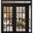Front Exterior Prehung Metal-Plastic Double Doors Clear Glass / MANUX 8355 Matte Black / Office Commercial and Residential Doors Entrance Patio Garage 84" x 94" Right-Hand Inswing Black Matte