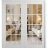 Front Exterior Prehung Metal-Plastic Double Doors Clear Glass / MANUX 8355 White Silk / Office Commercial and Residential Doors Entrance Patio Garage 72" x 80" Left-Hand Inswing White