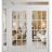 Front Exterior Prehung Metal-Plastic Double Doors Clear Glass / MANUX 8355 White Silk / Office Commercial and Residential Doors Entrance Patio Garage 84" x 94" Left-Hand Inswing White