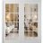 Front Exterior Prehung Metal-Plastic Double Doors Clear Glass / MANUX 8355 Matte Black / Office Commercial and Residential Doors Entrance Patio Garage 72" x 80" Right-Hand Inswing White