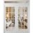 Front Exterior Prehung Metal-Plastic Double Doors Clear Glass / MANUX 8355 Matte Black / Office Commercial and Residential Doors Entrance Patio Garage 72" x 94" Right-Hand Inswing White