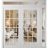 Front Exterior Prehung Metal-Plastic Double Doors Clear Glass / MANUX 8355 Matte Black / Office Commercial and Residential Doors Entrance Patio Garage 84" x 94" Right-Hand Inswing White