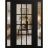 Front Exterior Prehung Metal-Plastic Door Clear Glass / MANUX 8355 White Silk / Office Commercial and Residential Doors Entrance Patio Garage 60" x 80" Left-Hand Inswing Black Matte
