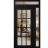 Front Exterior Prehung Metal-Plastic Door Clear Glass / MANUX 8355 Matte Black / Office Commercial and Residential Doors Entrance Patio Garage 48" x 96" Right-Hand Inswing Black Matte