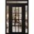 Front Exterior Prehung Metal-Plastic Door Clear Glass / MANUX 8355 Matte Black / Office Commercial and Residential Doors Entrance Patio Garage 60" x 94" Right-Hand Inswing Black Matte