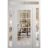 Front Exterior Prehung Metal-Plastic Door Clear Glass / MANUX 8355 White Silk / Office Commercial and Residential Doors Entrance Patio Garage 64" x 94" Left-Hand Inswing White