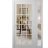Front Exterior Prehung Metal-Plastic Door Clear Glass / MANUX 8355 Matte Black / Office Commercial and Residential Doors Entrance Patio Garage 50" x 80" Right-Hand Inswing White