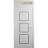 Front Exterior Prehung Metal-Plastic Door | Manux 8661 Walnut | Top Sidelite Transom | Office Commercial and Residential Doors Entrance Patio Garage 36" x 94" (W36" x H80+14") Left hand Inswing White