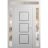 Front Exterior Prehung Metal-Plastic Door | Manux 8661 Matte Black | 2 Side and Top Sidelite Transom | Office Commercial and Residential Doors Entrance Patio Garage 60" x 94" (W12+36+12" x H80+14") Left hand Inswing White