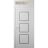 Front Exterior Prehung Metal-Plastic Door | Manux 8661 Matte Black | Top Sidelite Transom | Office Commercial and Residential Doors Entrance Patio Garage 36" x 94" (W36" x H80+14") Right hand Inswing White