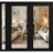 Front Exterior Prehung Metal-Plastic Double Doors Clear Glass / MANUX 8666 Matte Black / Office Commercial and Residential Doors Entrance Patio Garage 84" x 80" Left-Hand Inswing Black Matte
