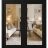 Front Exterior Prehung Metal-Plastic Double Doors Clear Glass / MANUX 8666 Matte Black / Office Commercial and Residential Doors Entrance Patio Garage 72" x 80" Right-Hand Inswing Black Matte