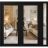 Front Exterior Prehung Metal-Plastic Double Doors Clear Glass / MANUX 8666 Matte Black / Office Commercial and Residential Doors Entrance Patio Garage 86" x 80" Right-Hand Inswing Black Matte