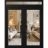 Front Exterior Prehung Metal-Plastic Double Doors Clear Glass / MANUX 8666 Matte Black / Office Commercial and Residential Doors Entrance Patio Garage 72" x 94" Right-Hand Inswing Black Matte