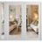 Front Exterior Prehung Metal-Plastic Double Doors Clear Glass / MANUX 8666 Matte Black / Office Commercial and Residential Doors Entrance Patio Garage 84" x 80" Left-Hand Inswing White