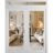 Front Exterior Prehung Metal-Plastic Double Doors Clear Glass / MANUX 8666 White Silk / Office Commercial and Residential Doors Entrance Patio Garage 72" x 96" Left-Hand Inswing White