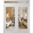 Front Exterior Prehung Metal-Plastic Double Doors Clear Glass / MANUX 8666 Matte Black / Office Commercial and Residential Doors Entrance Patio Garage 72" x 94" Right-Hand Inswing White