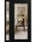Front Exterior Prehung Metal-Plastic Door Clear Glass / MANUX 8666 White Silk / Office Commercial and Residential Doors Entrance Patio Garage 48" x 80" Left-Hand Inswing Black Matte