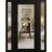 Front Exterior Prehung Metal-Plastic Door Clear Glass / MANUX 8666 Matte Black / Office Commercial and Residential Doors Entrance Patio Garage 54 x 80 (12+30+12" x 80")Left-hand Inswing Black Matte