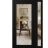 Front Exterior Prehung Metal-Plastic Door Clear Glass / MANUX 8666 Matte Black / Office Commercial and Residential Doors Entrance Patio Garage 52" x 80" Right-Hand Inswing Black Matte