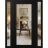 Front Exterior Prehung Metal-Plastic Door Clear Glass / MANUX 8666 Matte Black / Office Commercial and Residential Doors Entrance Patio Garage 60" x 80" Right-Hand Inswing Black Matte