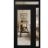 Front Exterior Prehung Metal-Plastic Door Clear Glass / MANUX 8666 White Silk / Office Commercial and Residential Doors Entrance Patio Garage 46 x 94 (30+16" x 80+14")Right-hand Inswing Black Matte