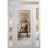 Front Exterior Prehung Metal-Plastic Door Clear Glass / MANUX 8666 White Silk / Office Commercial and Residential Doors Entrance Patio Garage 58 x 94 (14+30+14" x 80+14")Left-hand Inswing White