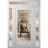 Front Exterior Prehung Metal-Plastic Door Clear Glass / MANUX 8666 Matte Black / Office Commercial and Residential Doors Entrance Patio Garage 54 x 96 (12+30+12" x 80+16")Right-hand Inswing White