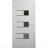Front Exterior Prehung Metal-Plastic Door | Manux 8933 Walnut | Office Commercial and Residential Doors Entrance Patio Garage W36" x H80" Left hand Inswing White