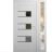 Front Exterior Prehung Metal-Plastic Door | Manux 8933 Matte Black | Side Sidelite Transom | Office Commercial and Residential Doors Entrance Patio Garage 46" x 80" (W32+14" x H80") Left hand Inswing White