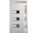 Front Exterior Prehung Metal-Plastic Door | Manux 8933 White Silk | Side and Top Sidelite Transom | Office Commercial and Residential Doors Entrance Patio Garage 42" x 94" (W30+12" x H80+14") Left hand Inswing White