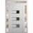 Front Exterior Prehung Metal-Plastic Door | Manux 8933 Antracite Grey | 2 Side and Top Sidelite Transom | Office Commercial and Residential Doors Entrance Patio Garage 68" x 94" (W16+36+16" x H80+14") Left hand Inswing White