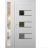 Front Exterior Prehung Metal-Plastic Door | Manux 8933 Walnut | Side Sidelite Transom | Office Commercial and Residential Doors Entrance Patio Garage 46" x 80" (W30+16" x H80") Right hand Inswing White