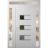Front Exterior Prehung Metal-Plastic Door | Manux 8933 White Silk | 2 Side and Top Sidelite Transom | Office Commercial and Residential Doors Entrance Patio Garage 60" x 94" (W12+36+12" x H80+14") Right hand Inswing White