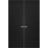 Hidden Double Doors | Planum 0010 Chocolate Ash Concealed Metal Frame 36" x 80" (2* 18x80) Left-hand Inswing Black Matte