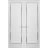 Hidden Double Doors | Planum 0888 Painted White Concealed Metal Frame 36" x 80" (2* 18x80) Left-hand Inswing Painted White