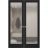 Hidden Double Doors | Planum 2102 Chocolate Ash Concealed Metal Frame 60" x 80" (2* 30x80) Right-hand Inswing Black Matte