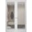 Hidden Double Doors | Planum 2102 Chocolate Ash Concealed Metal Frame 60" x 80" (2* 30x80) Right-hand Inswing White Silk